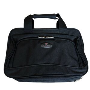 Ricardo Beverly Hills black toiletry bag with multiple compartments
